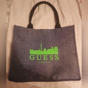 Guess denim tote bag